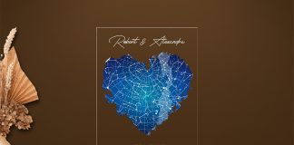 Lampă LED 3D personalizată – Harta Stelelor